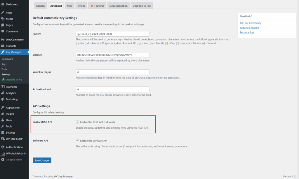 Authentication - WC Key Manager