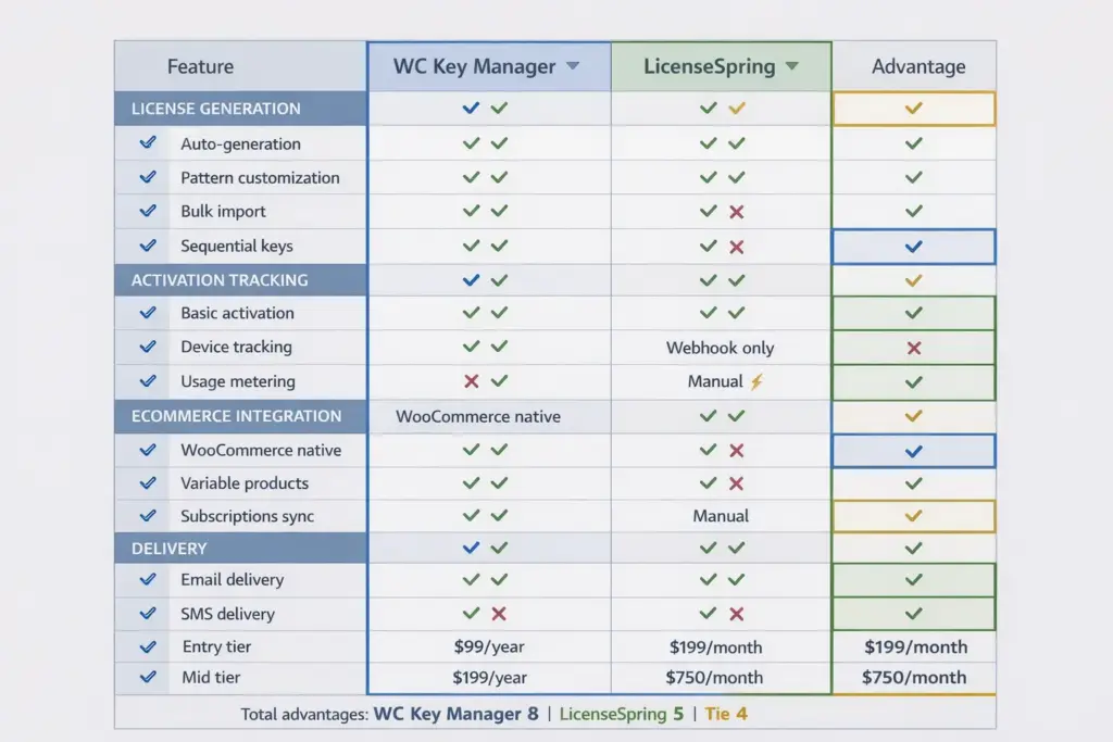 feature comparison